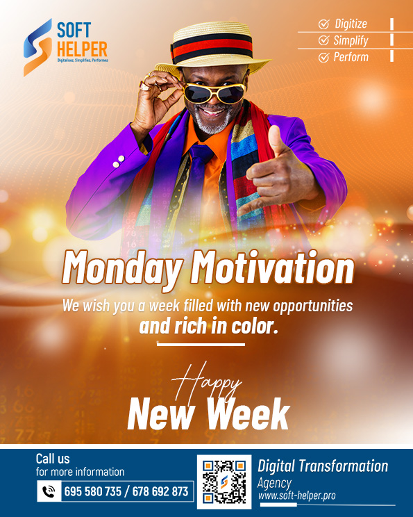 SoftHelpercm's tweet photo. 🌟Lundi Motivation🌟
Que cette semaine soit pleine de couleurs, d’opportunités et de réussite🚀
----
🌟Monday Motivation🌟
Wishing you a week full of colors, opportunities, and success🚀

✉️contact@soft-helper.pro
☎️695 580 735 / 6 78 69 28 73
#SoftHelper #MondayMotivation #Happy https://t.co/6KDlaL39CB