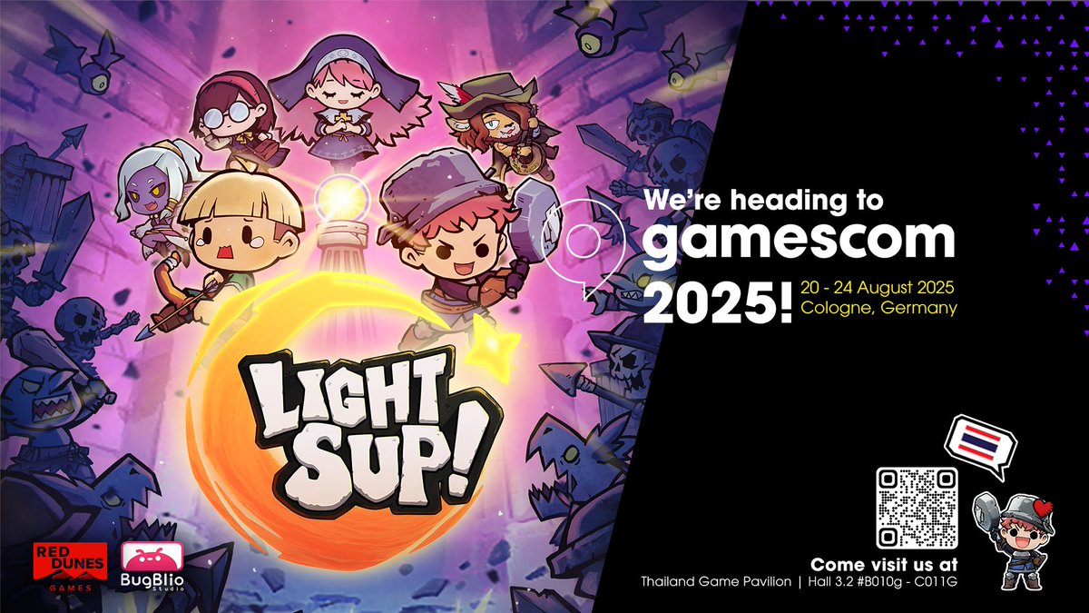 LightSup! is going cross-continent! Next week we'll be in Cologne, bringing Quill &amp; the gang to #Gamescom! Be sure to stop by our booth, say hi, grab some goodies, and try out the LightSup! Demo before the full release 💡