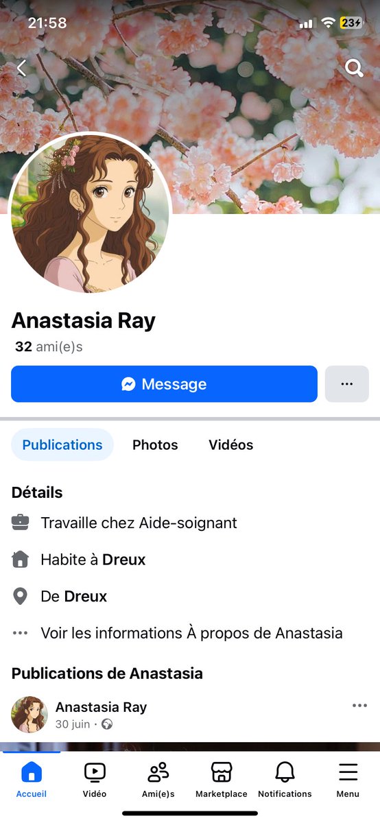DominaZenette's tweet photo. La femme du roi zenette avec un faux compte Facebook qui joue à se marier avec des amis virtuel 😭😭😭😭😭 https://t.co/DQA6Uzchf2