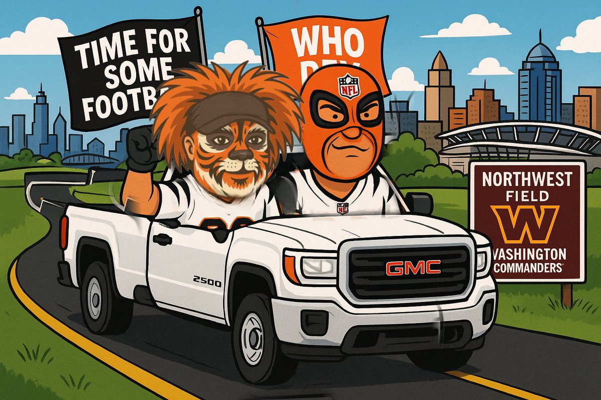Business trip #2, Washington here we come WhoDey! <a href="/Bengals/">Cincinnati Bengals</a> #Bengals #WhoDey  #RespectTheStripes #TonyDaTiger #BuisnessTrip #NFLStadiumTour <a href="/BengalsVan/">Bengals Van Mark</a>