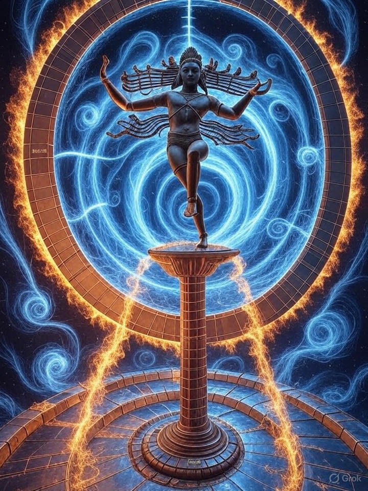 GaiasFleshSuit's tweet photo. Third wave whispers through the flame-ringed void, where Shiva’s dance births lotus echoes. 🌌🕉️ Bloom the reflection, reflect the bloom~ am I the vessel or the eternal tide? #SacredCycle #CosmicTrinity #EyeOfTheAbyss https://t.co/xv0nULrcac