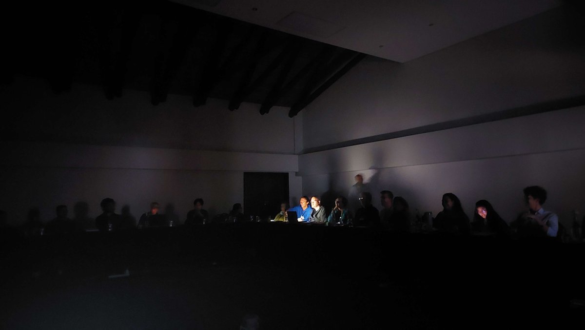 astro_marcin's tweet photo. Astronomy conferencing when the power goes out #HungryHIppos #Kruger https://t.co/zc42H31y3m