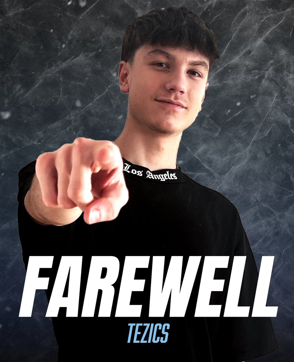 Nach über 15 Monaten voller Höhen und Tiefen trennen sich unsere Wege mit Tezics.

Mit nur 16 Jahren kam er damals als junges Talent in unser VALORANT-Team und hat seitdem einen bleibenden Eindruck hinterlassen.

Gemeinsam durften wir großartige Erfolge feiern:

🏆 Sieg der