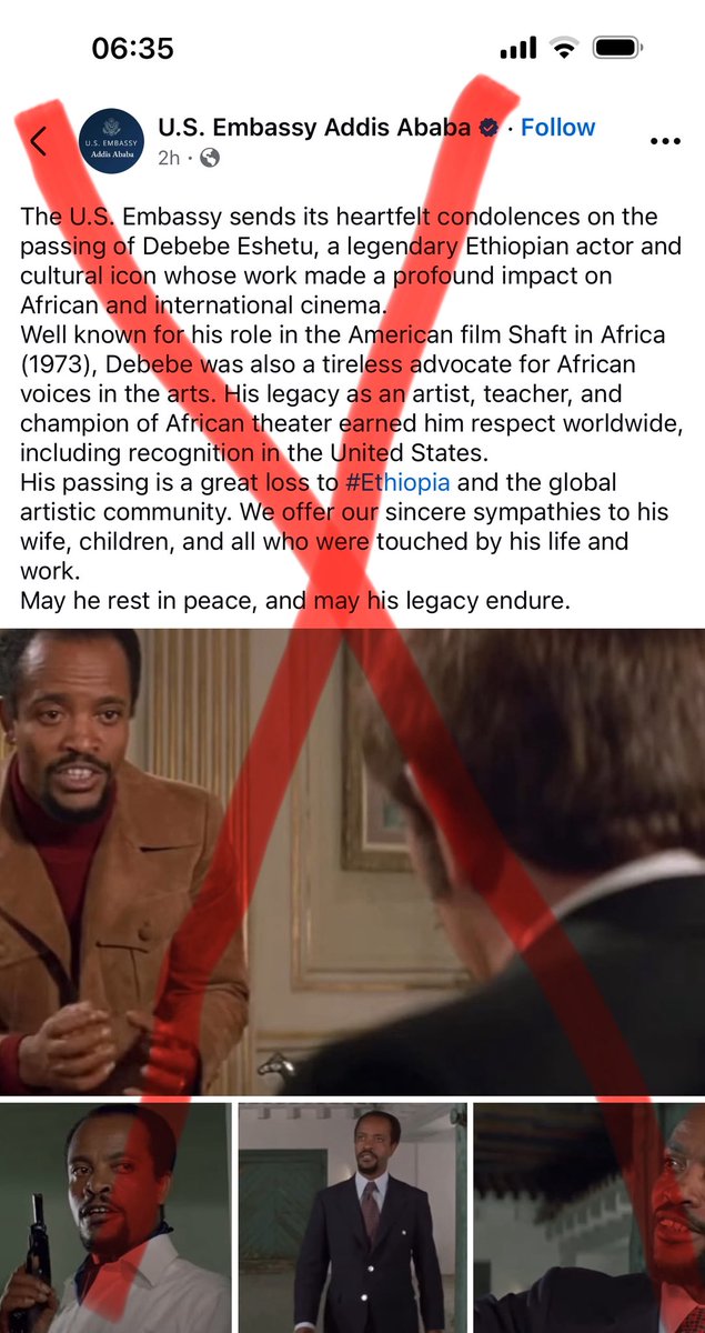 Desta Haileselassie Hagos (@destahhagos) on Twitter photo .<a href="/USEmbassyAddis/">U.S. Embassy Addis</a>, honoring people like Debebe Eshetu as "cultural icons" and "advocates for African voices" is a cruel joke of the century. In Tigray, he will be remembered for his hatred, genocidal rhetoric, and the dehumanization of #Tigrayans.
The genocidal war on Tigray was .<a href="/USEmbassyAddis/">U.S. Embassy Addis</a>, honoring people like Debebe Eshetu as "cultural icons" and "advocates for African voices" is a cruel joke of the century. In Tigray, he will be remembered for his hatred, genocidal rhetoric, and the dehumanization of #Tigrayans.
The genocidal war on Tigray was