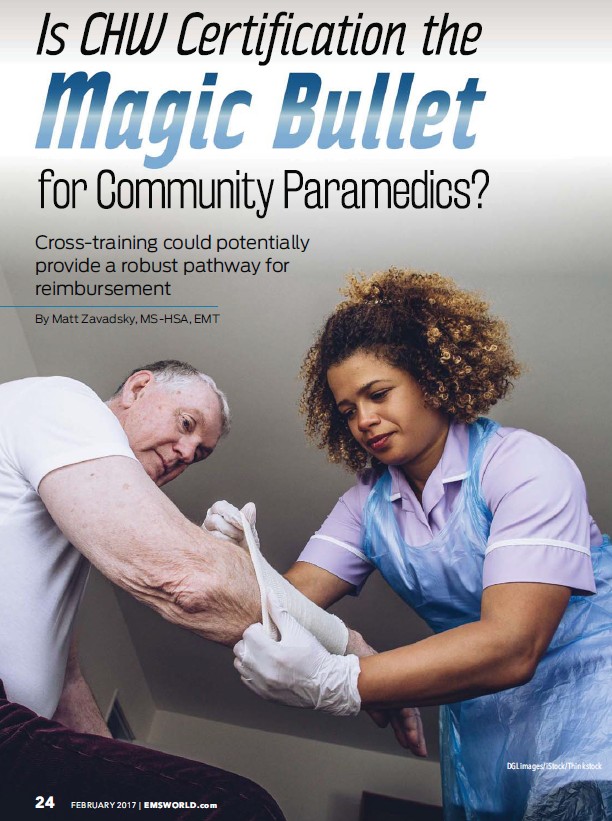 Report highlights the interest of health systems and payers using Community Health Workers (CHW) to help reduce preventable ED visits. Prior article in <a href="/EMSWorldOFCL/">EMS World</a> on the topic: tinyurl.com/46tbf862  tinyurl.com/wwvf26x5