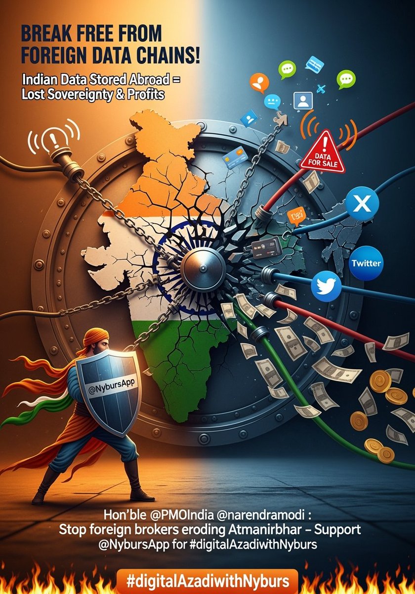 Digital Colonialism Parallel 💰
Today, American tech companies are carrying out a digital loot: ₹35,000 crore yearly via
ignored <a href="/NybursApp/">Nyburs App 🇮🇳</a> alternatives. Data on their servers, privacy foreign-controlled. Time to
Make in India our digital freedom. #DigitalAzadiwithNyburs