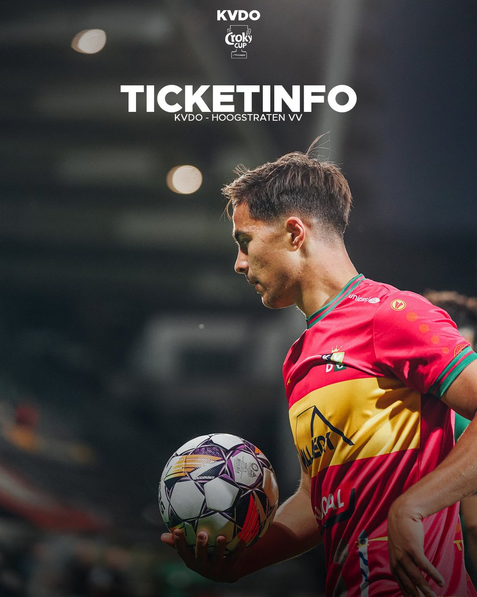 kvoostende's tweet photo. De 𝐭𝐢𝐜𝐤𝐞𝐭𝐯𝐞𝐫𝐤𝐨𝐨𝐩 voor onze volgende bekerwedstrijd start om 14u. Zondag spelen we om 15u tegen Hoogstraten. 

Abonnees kunnen t/m zaterdag hun eigen zitje vastleggen.

🔗 https://t.co/knUD5eoogc

#butterbiedevis 💙💛❤️💚 https://t.co/2sqxPGSii5