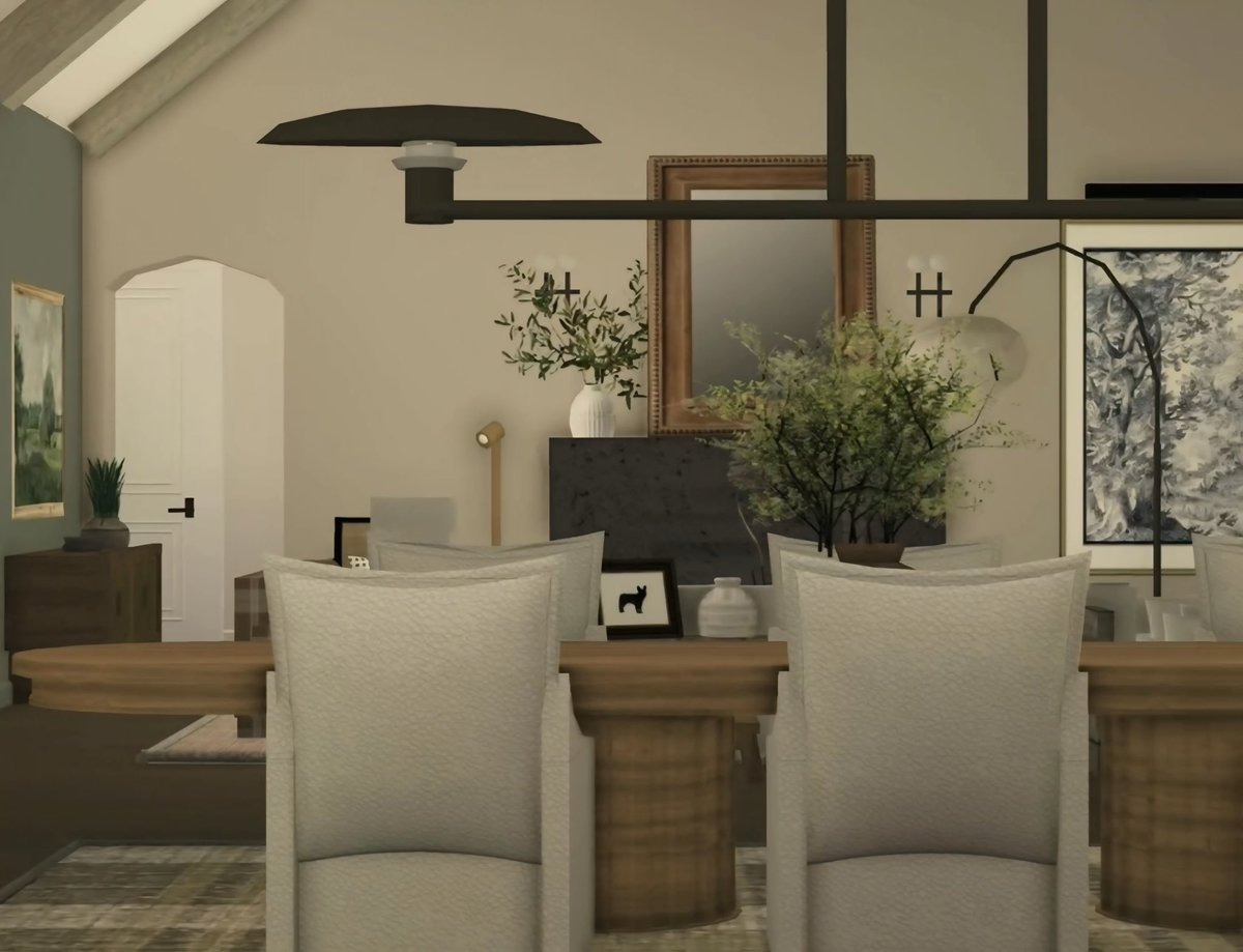 Celyxiaa's tweet photo. Welcome to the dining room of my new Atlanta home 🤍

#bloxburg #bloxburghouse #bloxburgbuild https://t.co/1UsTbE0HXN