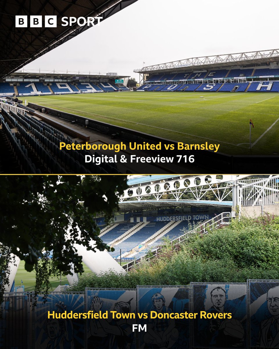 Football Heaven (@footballheaven) on Twitter photo 📢 COMING UP FROM 6PM!
📞 Your calls on 0800 111 49 49
⚽️ Peterborough United vs Barnsley
🎙️ <a href="/SportGids1/">Andy Giddings</a> & <a href="/AdiMoses5/">Adi Moses</a>
📻 Digital
📺 Freeview 716
⚽️ Huddersfield Town vs Doncaster Rovers
🎙️ <a href="/RobbieAndrews8/">Robbie Andrews</a>
📻 FM
Build-up 👉bbc.co.uk/programmes/m00…
#BarnsleyFC | #DRFC 📢 COMING UP FROM 6PM!
📞 Your calls on 0800 111 49 49
⚽️ Peterborough United vs Barnsley
🎙️ <a href="/SportGids1/">Andy Giddings</a> & <a href="/AdiMoses5/">Adi Moses</a>
📻 Digital
📺 Freeview 716
⚽️ Huddersfield Town vs Doncaster Rovers
🎙️ <a href="/RobbieAndrews8/">Robbie Andrews</a>
📻 FM
Build-up 👉bbc.co.uk/programmes/m00…
#BarnsleyFC | #DRFC