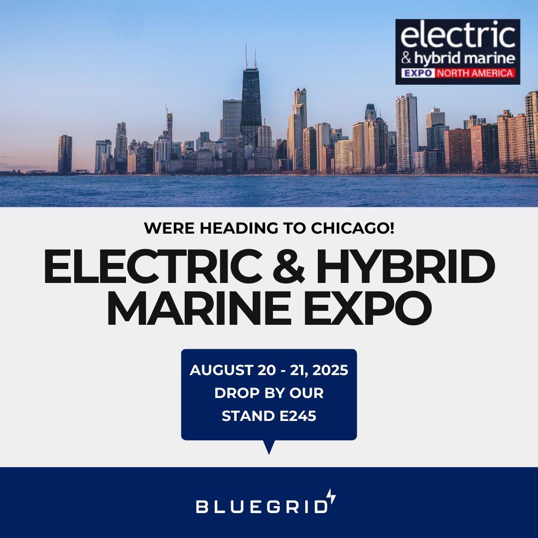 We’re heading to Chicago! 🇺🇸 Aug 20–21, find BlueGrid at Electric &amp; Hybrid Marine Expo NA (Stand E245). See how our data-driven insights help operators &amp; builders electrify with confidence. ⚡ Let’s power your fleet’s future!
#ElectricHybridNA #CleanTech