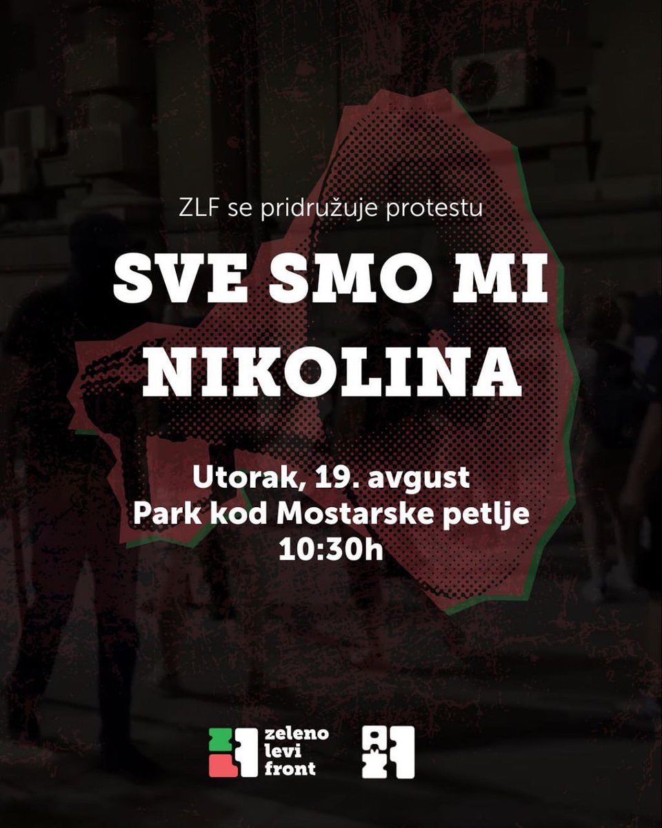 Pridružujemo se pozivu na protest „Sve smo mi Nikolina“ koji su građankama uputili zborovi, a koji će se održati sutra (utorak) u 10.30h ispred parka kod Mostarske Petlje, odakle će se u 11h krenuti ka zgradi JZO (Sarajevska 34a).

Policijaci su na protestu prošle nedelje