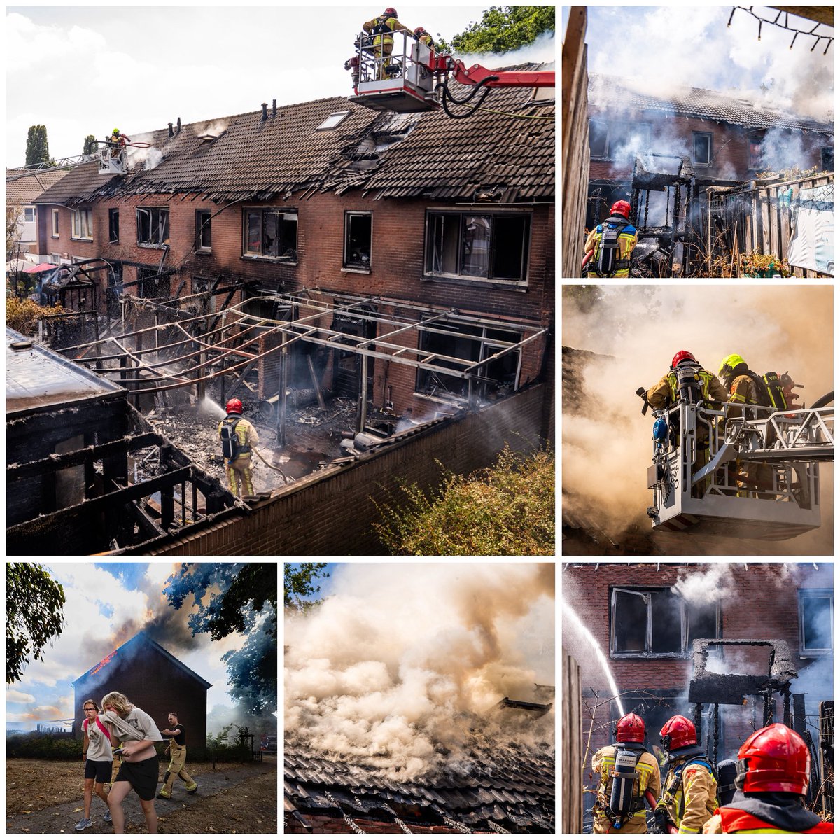 Vier huizen onbewoonbaar na felle brand in Deurne