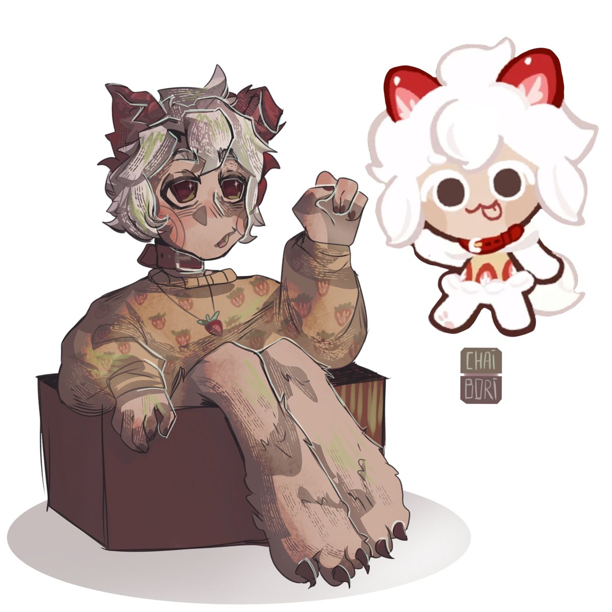 chaiborii's tweet photo. ✶ [cookie box]

 Someone left a puppy in the box... 

✦ #art #sketch #sketchart #cookierunkingdom #CookieRunart #digital #digitalart https://t.co/fNbw6Dsm1Y