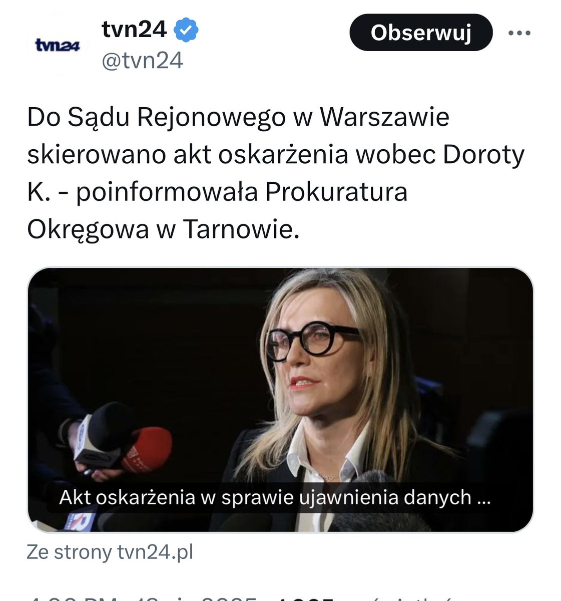 Dorota Kania (@dorotakania2) on Twitter photo A wiecie, że prokuratura nie poinformowała mnie o akcie oskarżenia? Że akt oskarżenia napisał Mikołaj Grzesik?  Wiecie, że Piński, który także opublikował akta paszportowe jest bez zarzutów ? No to już wiecie. A wiecie, że prokuratura nie poinformowała mnie o akcie oskarżenia? Że akt oskarżenia napisał Mikołaj Grzesik?  Wiecie, że Piński, który także opublikował akta paszportowe jest bez zarzutów ? No to już wiecie.