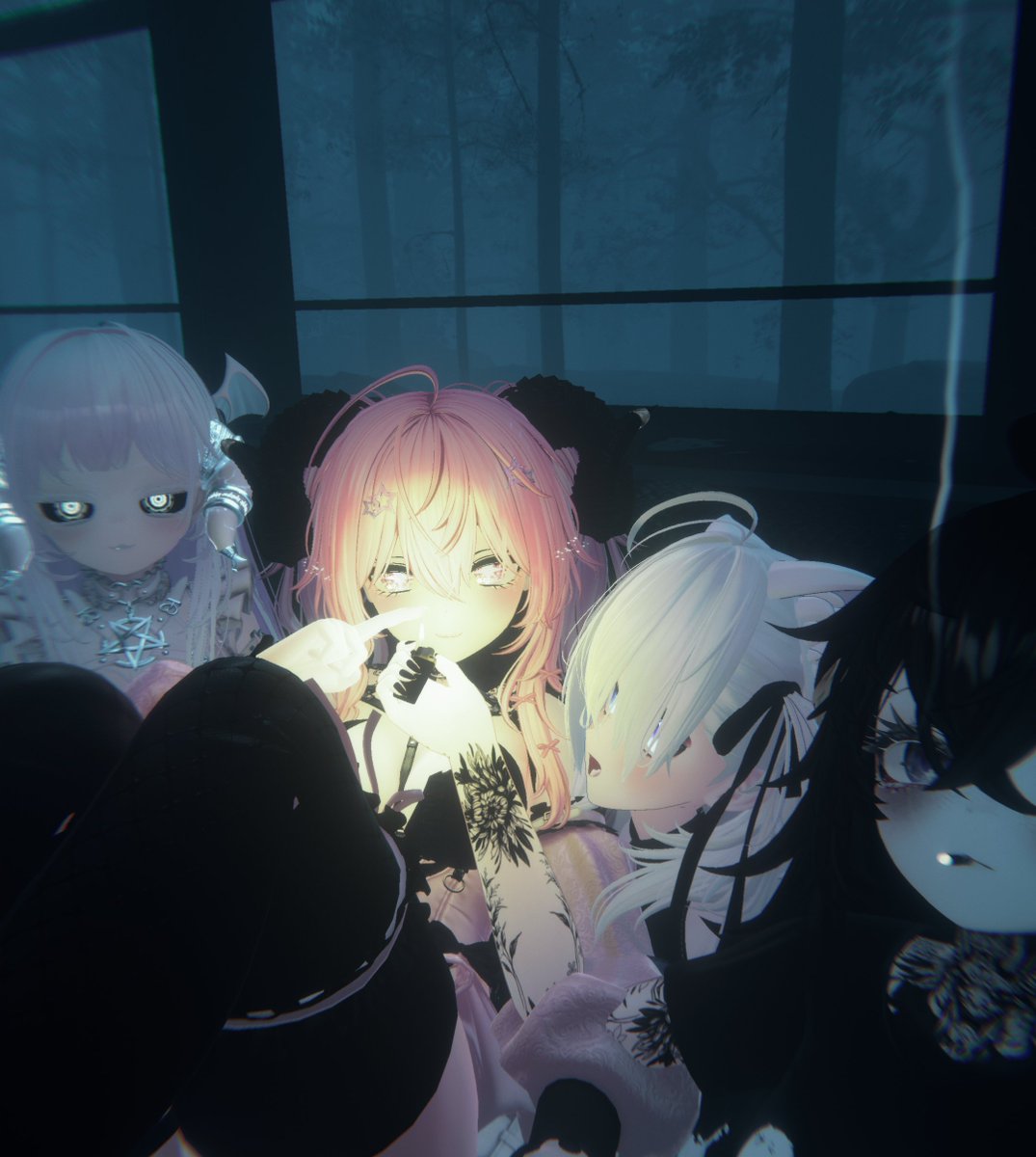 NyaMewVRC's tweet photo. Hanging out with friends, @SweetVoidVR took pics ~

#VRChat #VR #VRC https://t.co/PES8zXlcSX