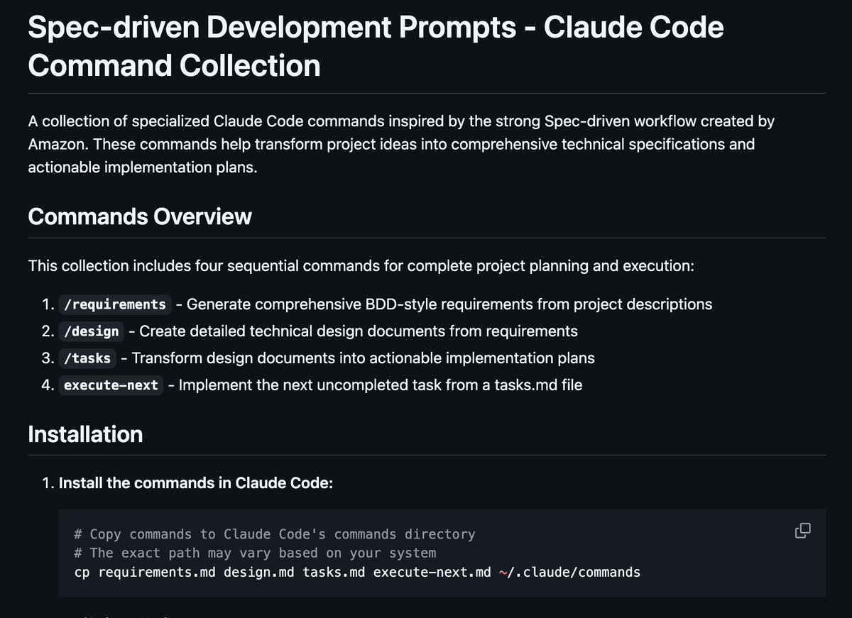 Kiro cracked the AI dev workflow with Spec-Driven Development.

Now you can run the same powerful flow in Claude Code with those CC commands ↓
