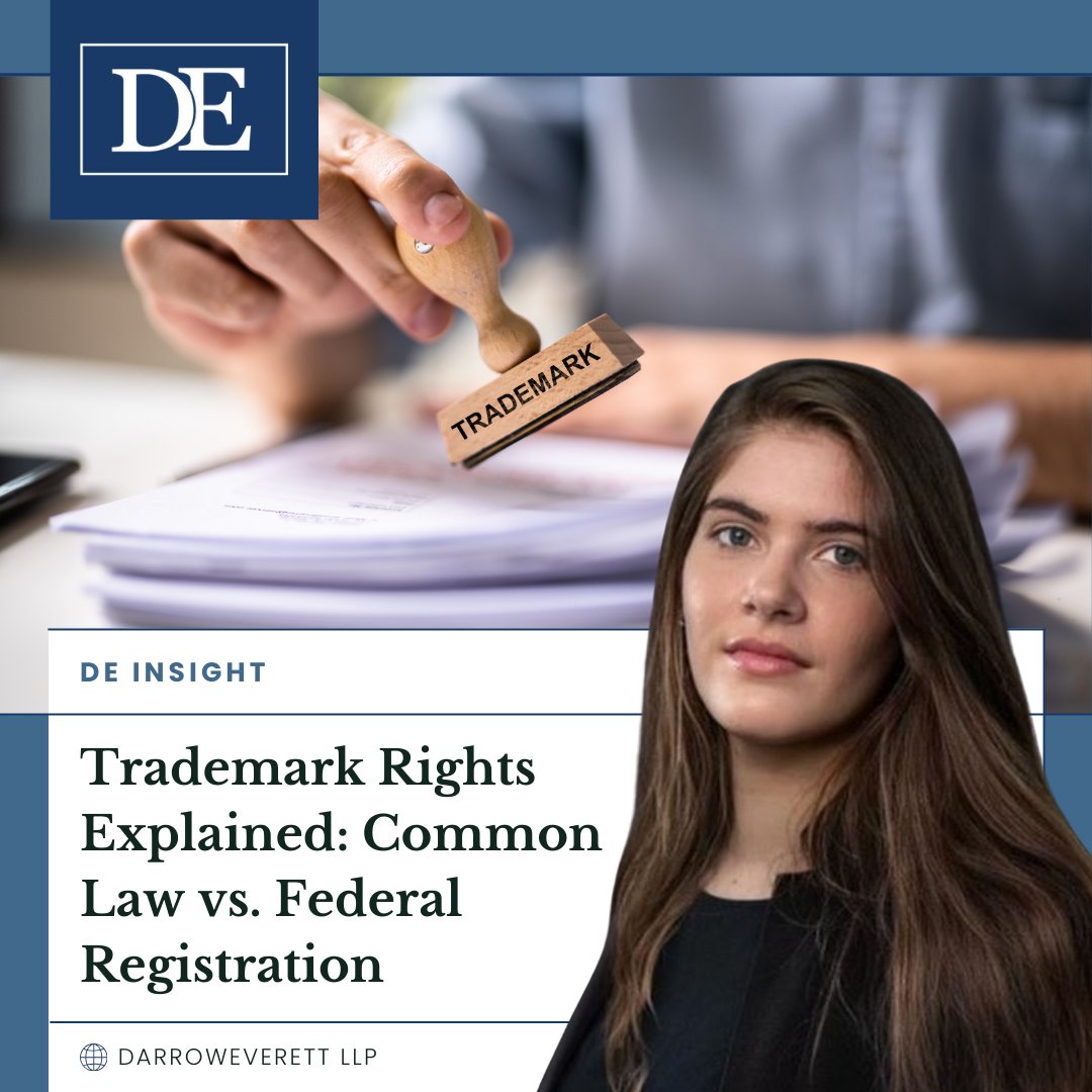 📢 Whether you’re launching or rebranding, protecting your mark isn’t optional — it’s strategic.

In our latest DE Insight, Gabrielle Wilain compares common law and federally registered trademarks, outlining how federal marks offer broader protection, stronger enforcement tools,