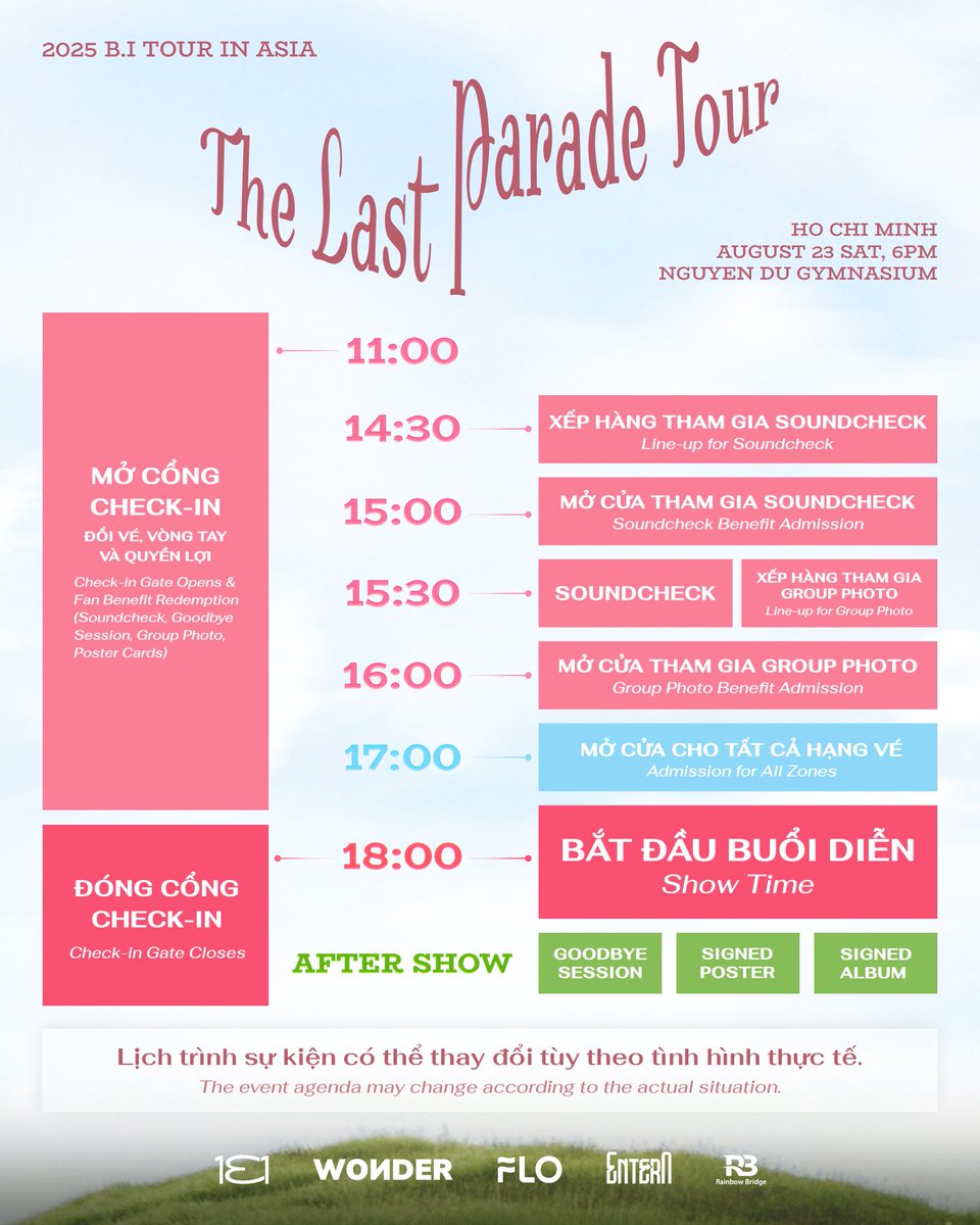 ENTERAMUSICFEST's tweet photo. ๐ข IMPORTANT T&C BEFORE SHOWTIME ๐ข
#BI #๋น์์ด #131LABEL #2025BITOUR #THELASTPARADE
#2025THELASTPARADETOURINHOCHIMINH #wondercoltd #ENTERA https://t.co/Dxov7HTkN3