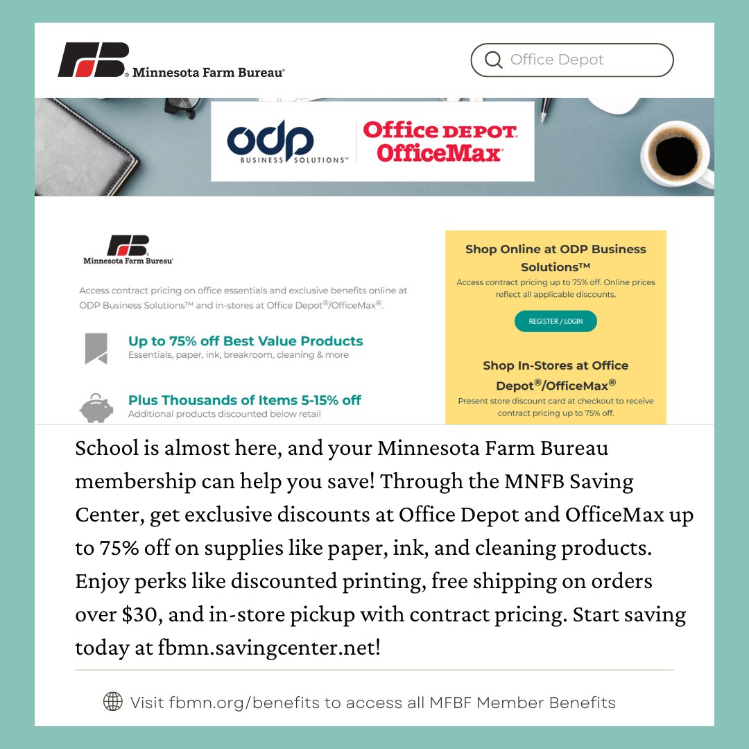 Are you ready for the rush of the back to the school season? ODP has you covered with all the supplies you need! Don’t forget to use your member benefits and save while you shop!