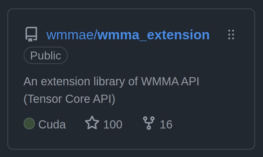 100 🌟!
github.com/wmmae/wmma_ext…