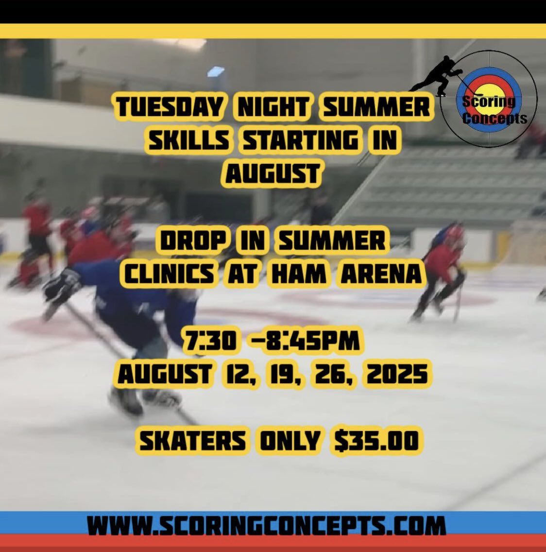 Drop ins at Ham continue this week.  Scroll thru for info.  Don’t miss out! #summerhockey