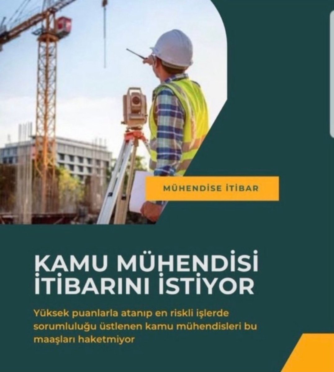 <a href="/MemurSenKonf/">Memur-Sen</a> Sayın Bakanım <a href="/isikhanvedat/">Prof. Dr. Vedat Işıkhan</a> ; 
Sayın Bakanım <a href="/memetsimsek/">Mehmet Simsek</a> ;

<a href="/kaMUhendisleri/">Kamu Mühendisleri Platformu</a> Özlük Hakları iyileştirmesini ve Mühendislik Meslek Kanunu çıkarılmasını talep ediyor.
Ülkenin dör bir yanında övünülerek bahsedilen projelerde bilimi, emeği vs oln #kaMUhendisleriMeydanda
#MemurMeydanda