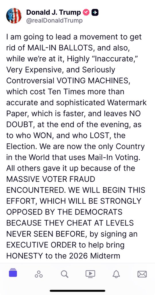Trump must have had a bad night. Spewing lies about elections. Again. Every American citizen has a right to vote, Each state runs its own election. We don’t owe the president. It’s the president who owes us a duty to take care that the laws are faithfully executed.