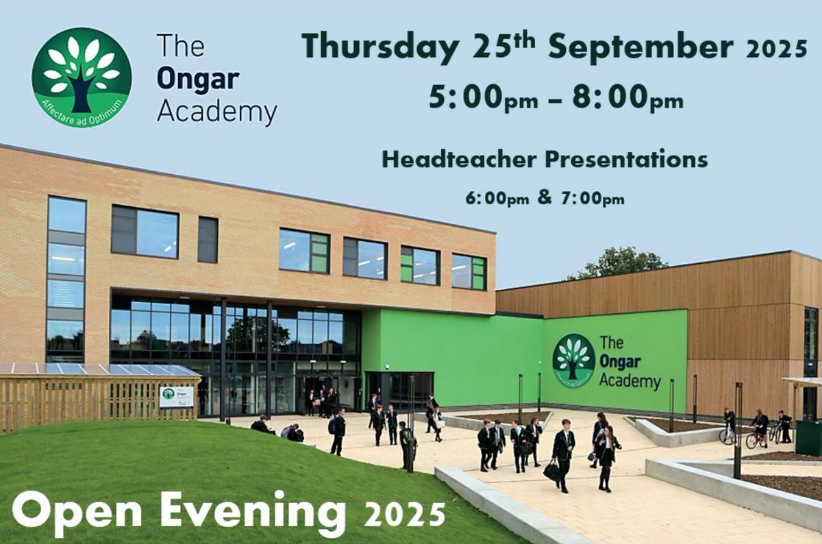 Save the date for The Ongar Academy open evening!