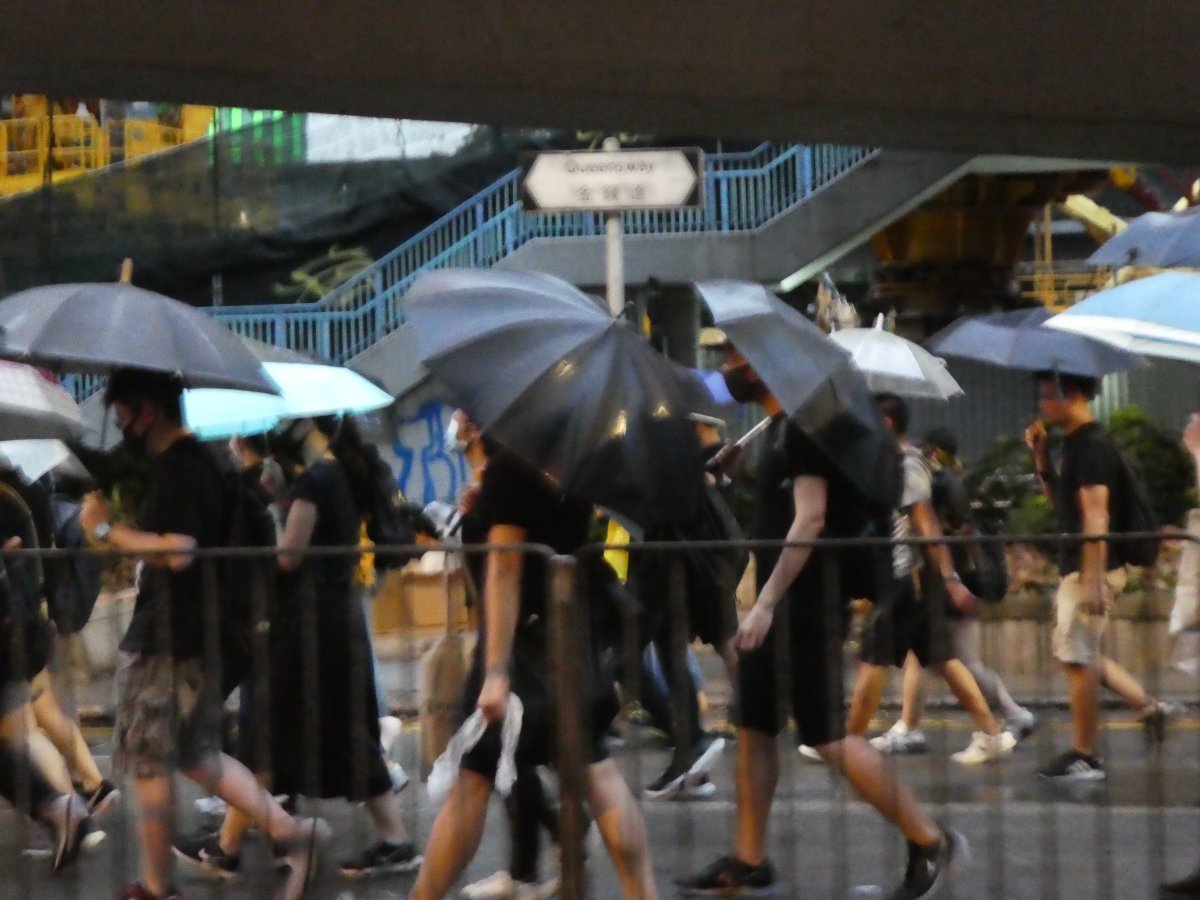FY4Chan's tweet photo. Six years ago today, it rained a lot in Hong Kong too.  One big difference between August 18th, 2019, and August 18th, 2025: the scenes in Victoria Park.  Also, there being 1.7 million pro-democracy protestors out on the streets of Causeway Bay, Wan Chai and Admiralty in 2019.🥹 https://t.co/utCjcrrTkD