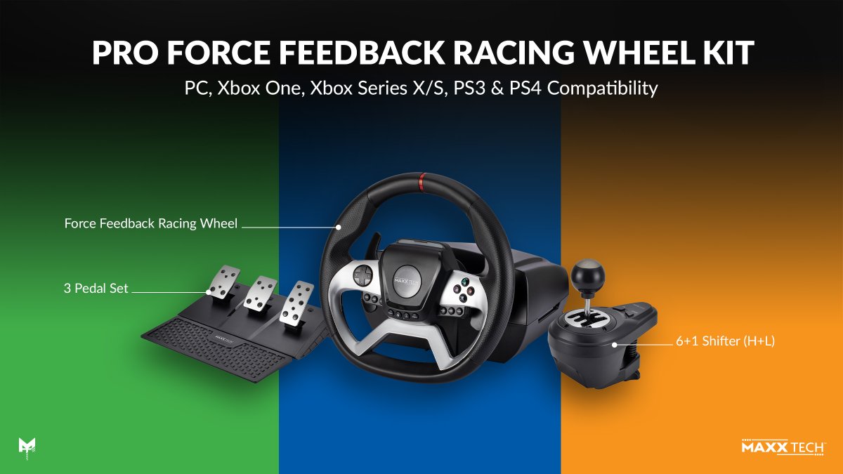 🔥 Level Up Your Racing Game! 🏁 Get behind the wheel with the Maxx Tech Pro Force Feedback Racing Wheel Kit — available exclusively at Argos! Feel every turn, bump, and drift with realistic force feedback that puts you right in the driver’s seat. 🏎️💨Only at Argos!
