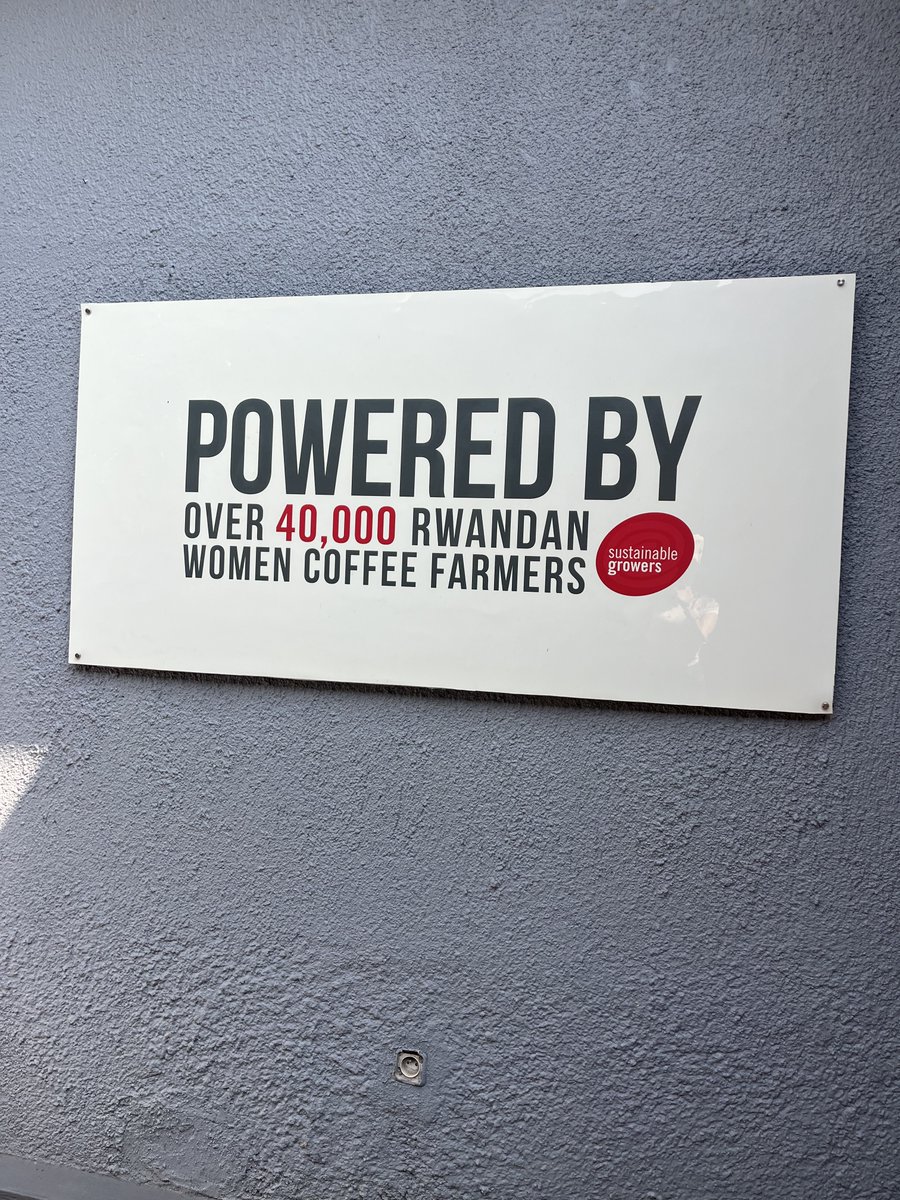 at a super cool specialty coffee cafe in Rwanda...
this shop was founded by NGO Sustainable Growers Rwanda, supporting 40k+ women in the coffee industry