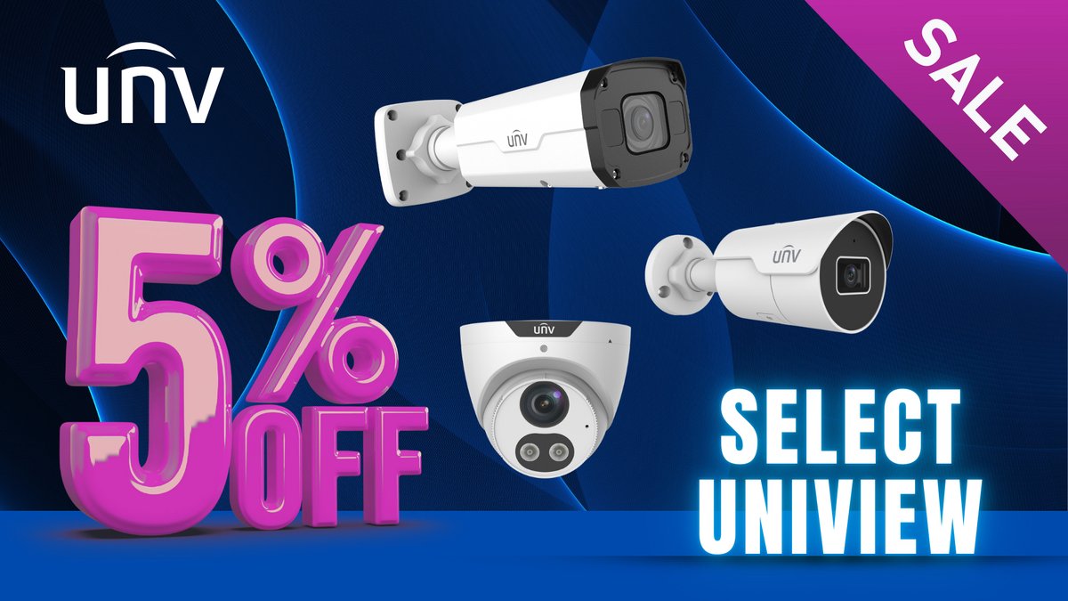 21stCenturyDist's tweet image. We’ve got your security surveillance solutions covered with Uniview. Now save an extra 5% off select products in August!
ow.ly/u62C50WHsxb
#21stCenturyDistributing #Uniview #Surveillance #Security