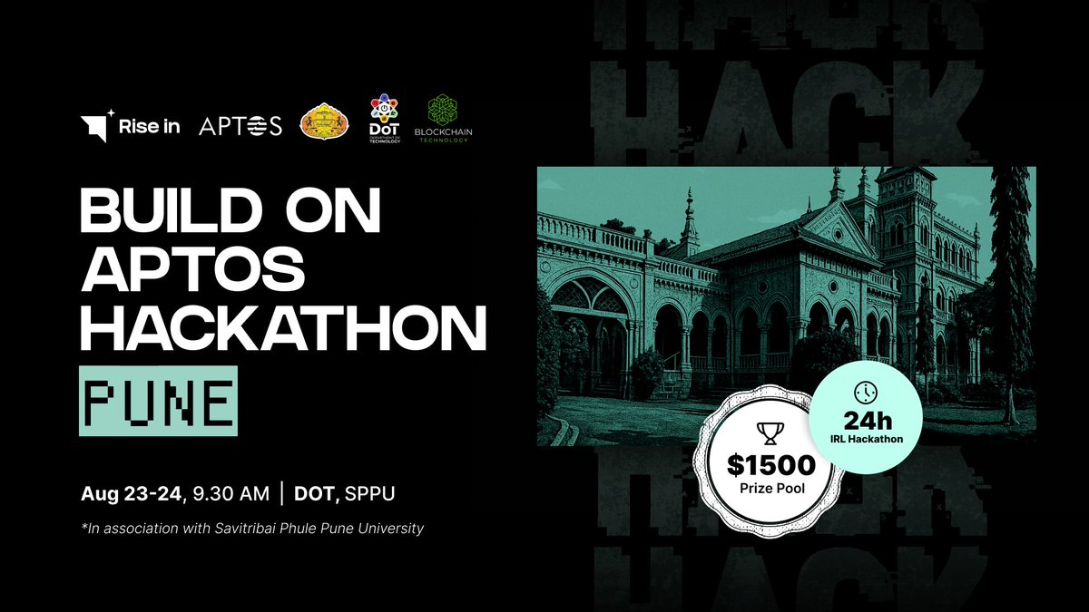 โจ Rise In (@riseinweb3) on Twitter photo Build On <a href="/Aptos/">Aptos</a> โ Pune Edition ๐ฎ๐ณ
Weโre bringing a 24-hour IRL hackathon to the Cultural Capital of India in partnership with Savitribai Phule Pune University!
This is more than just a hackathonitโs where builders, web3 devs, and founders come together to turn ideas into dApps, Build On <a href="/Aptos/">Aptos</a> โ Pune Edition ๐ฎ๐ณ
Weโre bringing a 24-hour IRL hackathon to the Cultural Capital of India in partnership with Savitribai Phule Pune University!
This is more than just a hackathonitโs where builders, web3 devs, and founders come together to turn ideas into dApps,
