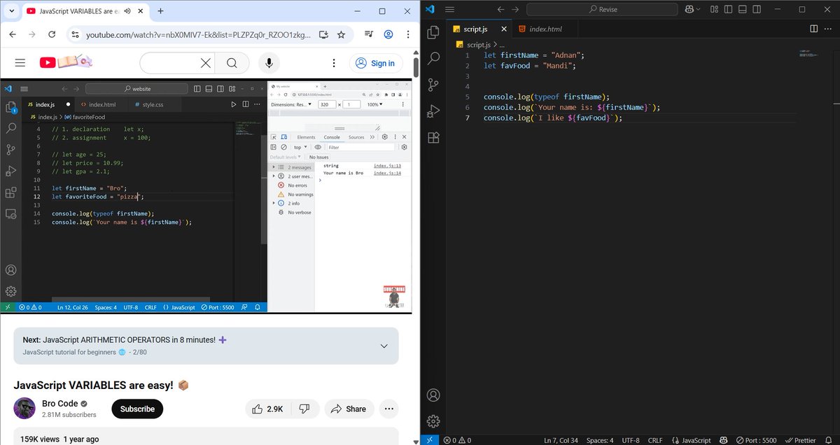 Adnankhan07_'s tweet image. Revising JavaScript Concepts.

#javascriptdev #buildinginpublic