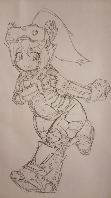 #ロボ娘なんでも投稿祭 うちの娘、ラヴォリー 最近は全く描いてない