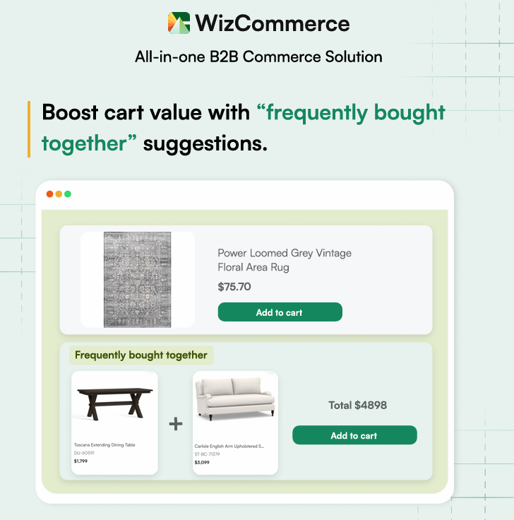 WizCommerceAI's tweet photo. Let’s be real, wholesale is tough.
Stockouts, abandoned carts, endless back-and-forth with customers. But what if AI could handle all that for you? 

At WizCommerce, we’ve built AI that doesn’t just sound good on paper, it delivers:
⚡Out-of-stock? AI saves the sale with instant recommendations.
🛒 Buyers spend more thanks to smart suggestions and upsells.
📈 Proof? Sagebrook Home saw a 16% jump in revenue with our AI-powered order tool.

This is wholesale on autopilot
Smarter for your business. Seamless for your buyers.

Ready to let AI do the heavy lifting?
Drop a “Tell me more” below.