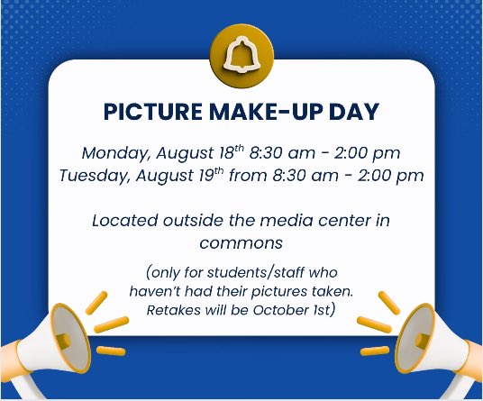 If you haven’t had your picture taken yet, be sure you go to picture make ups!