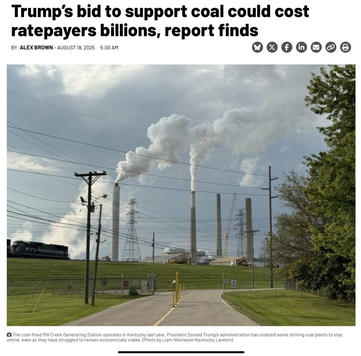 Trump admin is going to mandate the continued operation of coal-fired power plants. It will cost ratepayers billions in higher electric bills. Texas has 15 coal-fired power plants still operating. It is slightly over 10% of the state’s power generation. 

ncnewsline.com/2025/08/18/tru…