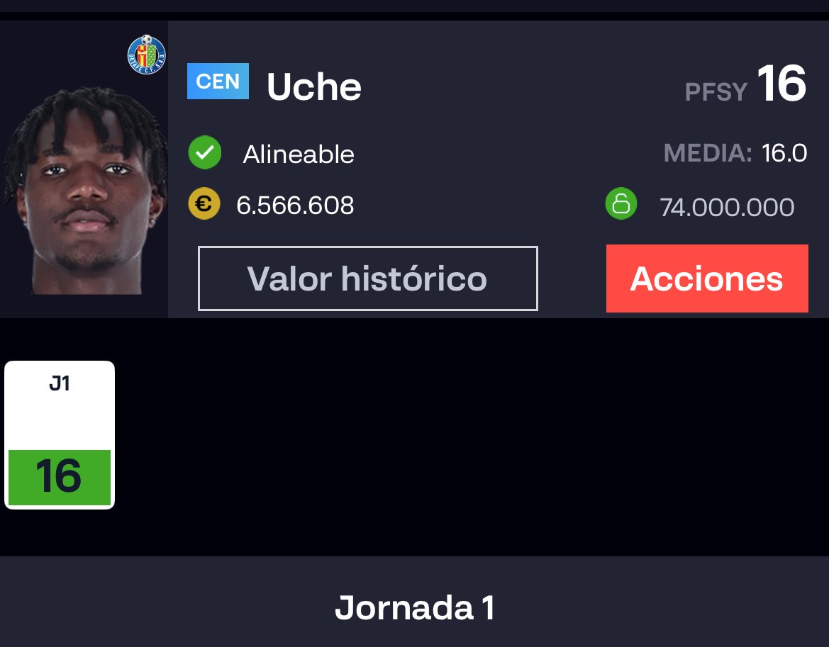 pero como alguien va a tener a uche con 74 kilos de cláusula JAJAJAJAJAJA
