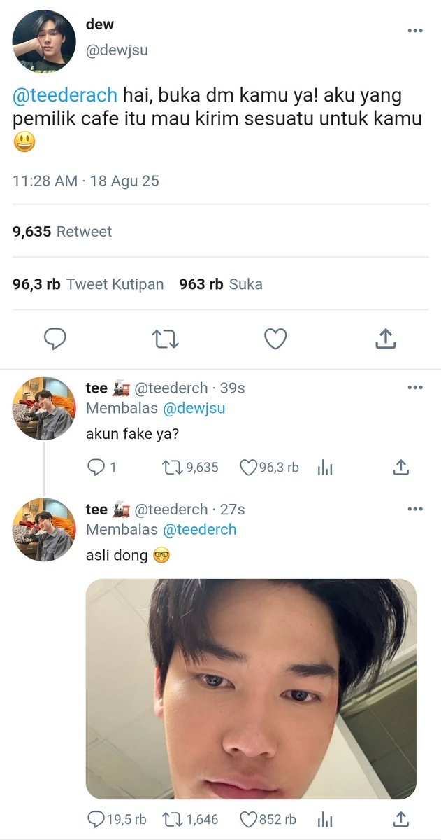 a #dewtee short au ♡

“jodoh bunda”