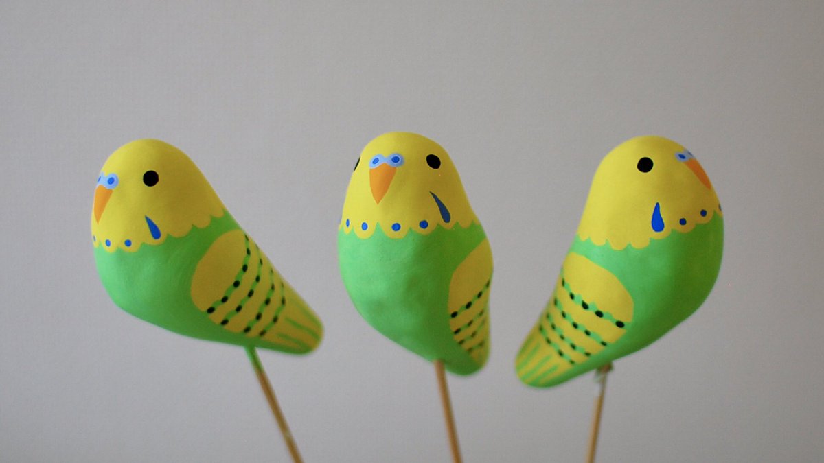 セキセイインコ張り子🦜