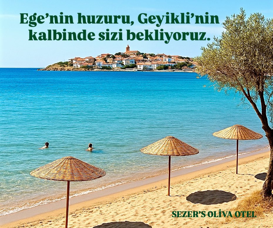 🏖️Tatil planlarınızı ertelemeyin!
Geyikli’nin merkezinde, otelimizde huzur dolu bir konaklama sizi bekliyor.🛎️
Sabahları mis gibi kahvaltımızla güne başlayabilir, Bozcaada’nın eşsiz manzarasına karşı denizin tadını çıkarabilirsiniz.🗺️
#geyikli #bozcaada #sezersolivaotel