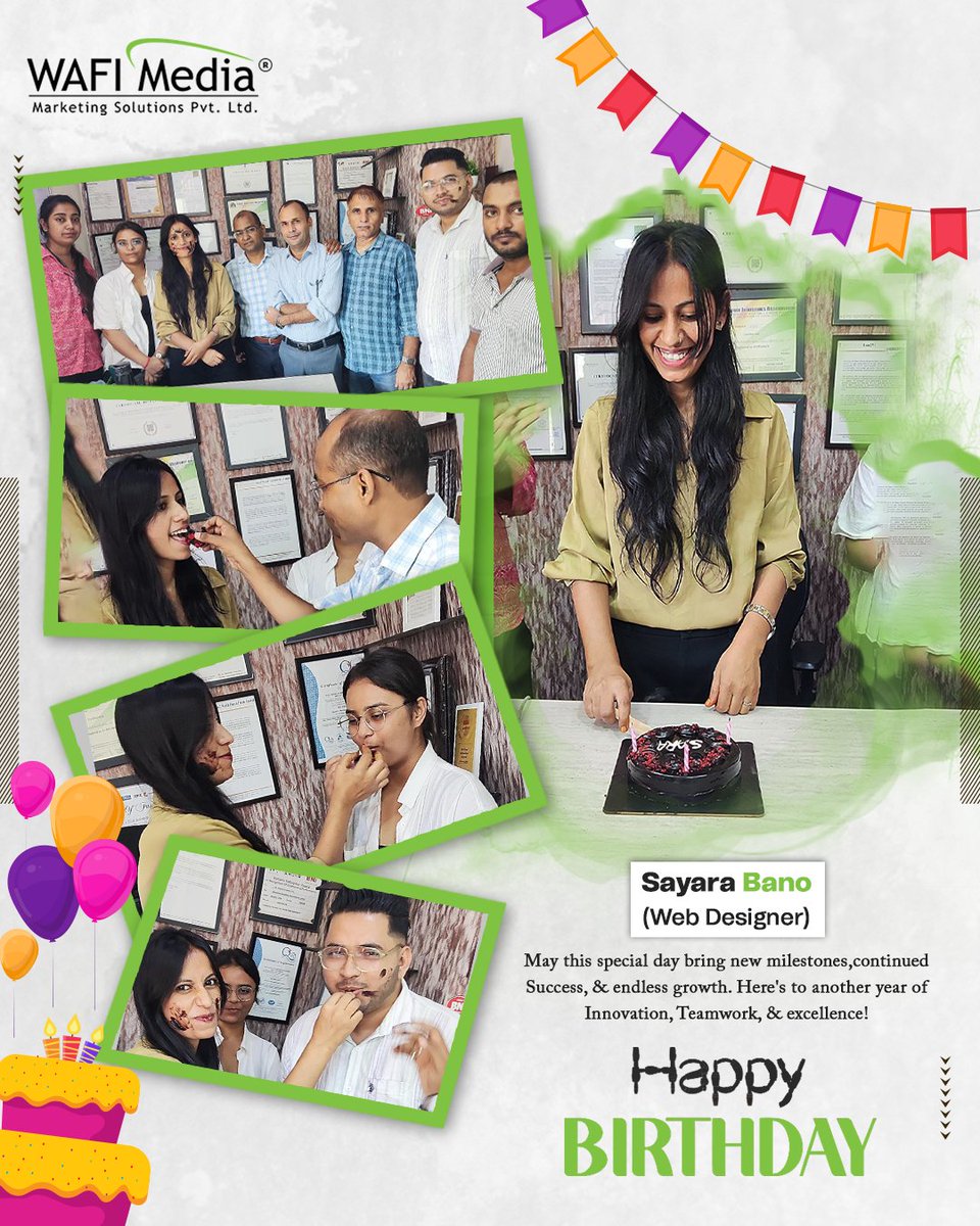 Wishing you a day filled with love, laughter, and joy. Happy Birthday Sayara! May this year bring you endless happiness and success.

#happybirthday #CelebrationTime #wafimediafamily #cheerstoanotheryear