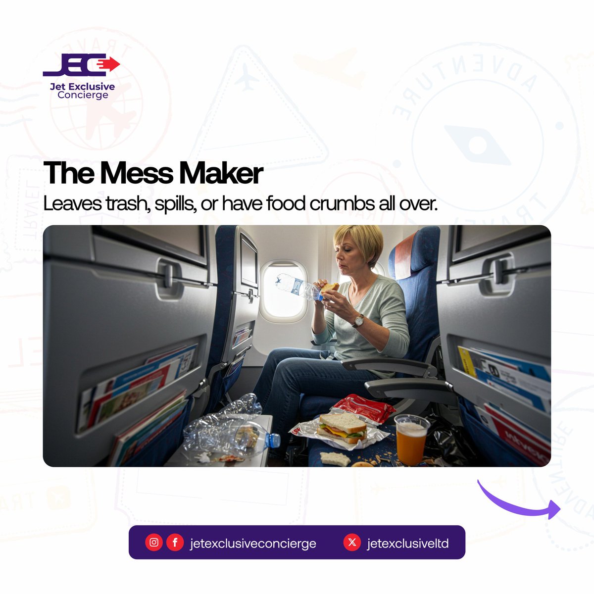 jetexclusiveltd's tweet photo. Don't be that passenger... https://t.co/rcM7bhuVzA