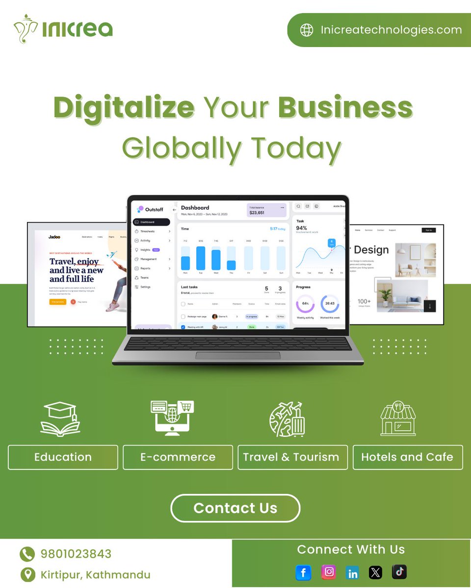 inicreatech's tweet image. The future is online, and your growth depends on it. From stronger customer reach to smarter operations, going digital isn’t just an option anymore, it’s the edge your business needs.

#DigitalTransformation #BusinessGrowth #InicreaTechnologies