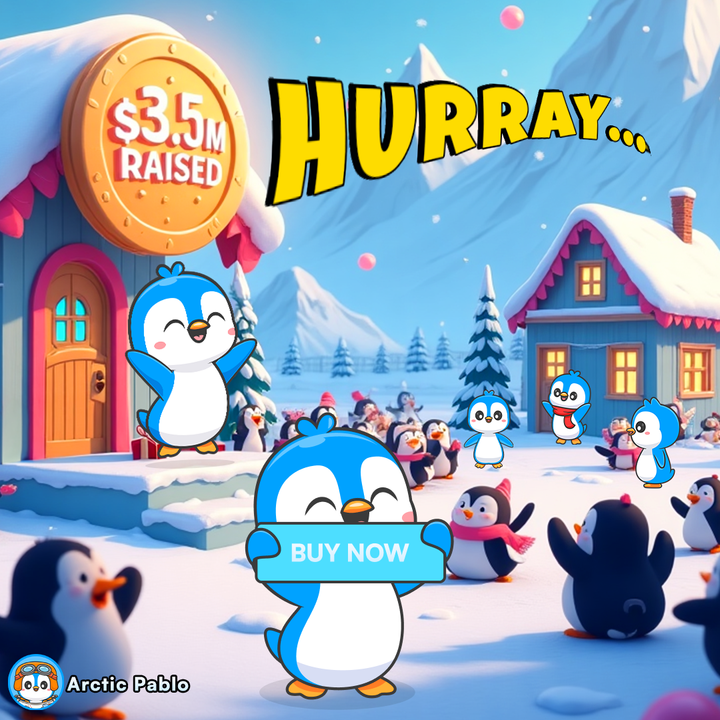 🚨❄️ $3.5 MILLION RAISED — THANK YOU, APC ARMY! ❄️🚨

Dude… the Arctic Pablo community just turned this presale into a record-breaking avalanche — $3.5 MILLION raised and still climbing! Every step of this legendary run has been powered by YOU, the unstoppable APC army. 🐧🔥