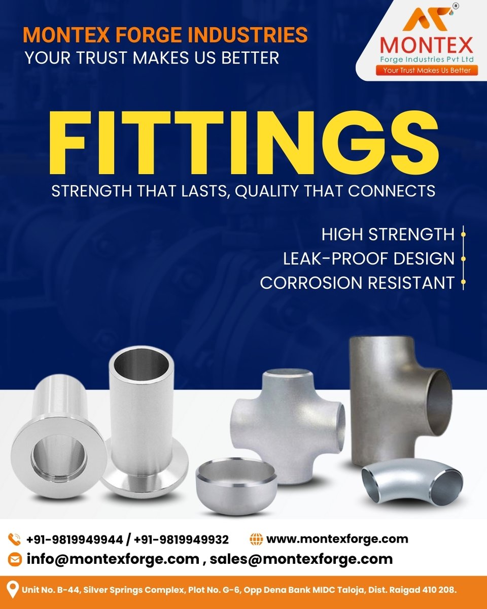 Montex44976951's tweet photo. 🔧✨ Strength That Lasts, Quality That Connects!
📞 +91-9819949944 / +91-9819949932🌐 https://t.co/ERF3jpWr23
📧 info@montexforge.com | sales@montexforge.com
#MontexForge #IndustrialFittings #HighStrength #LeakProof #CorrosionResistant #QualityEngineering #IndustrialSolutions https://t.co/kB2hA3CJmD