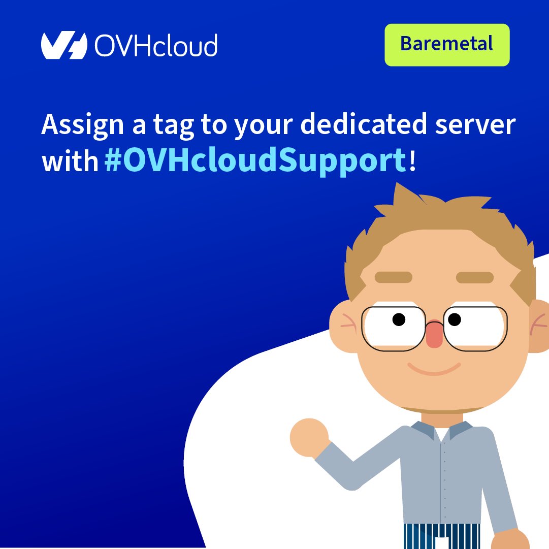 💡 Manage your dedicated #servers more easily with #OVHcloudSupport❗

With tags, you can organize and manage your resources in few clicks 🚀

📖 Follow our guide to learn how to configure them ➡️ help.ovhcloud.com/csm/en-gb-dedi…