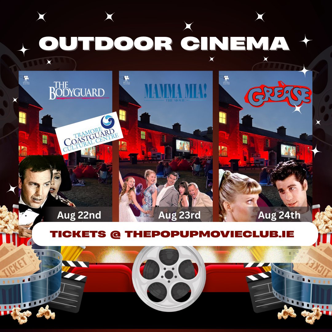 The Outdoor Cinema weekend returns to Tramore at the Coastguard Cultural Centre. Join us for this incredible experience in the most beautiful surroundings on an unforgettable weekend of movie classics. Get Tickets:
thepopupmovieclub.ie/tramorecultura…