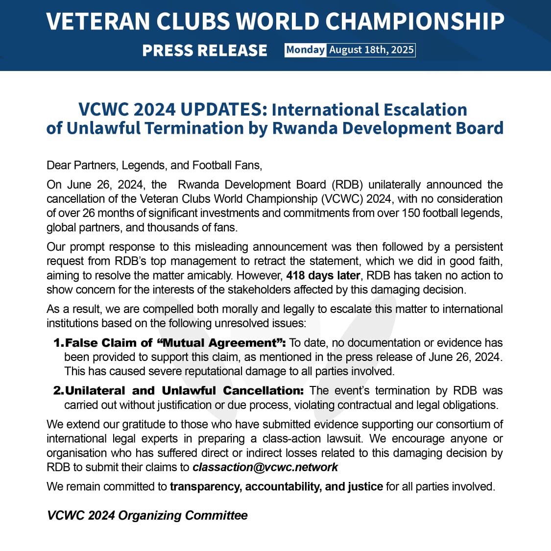 VCWCNetwork's tweet image. #Justice4Legends